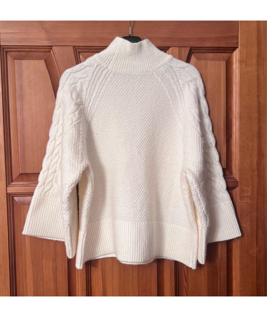 WEEKEND MAX MARA Белый шерстяной джемпер / свитер, фото 2
