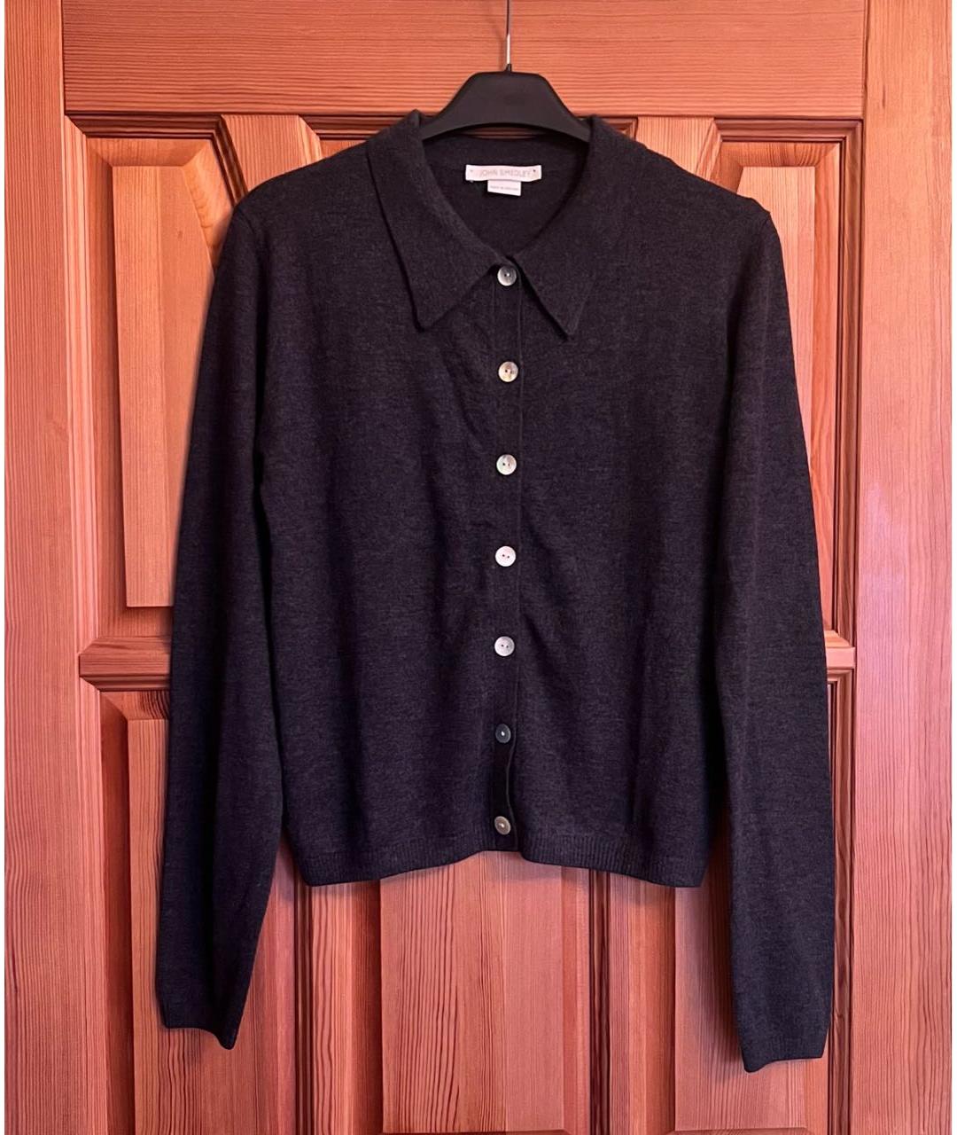 JOHN SMEDLEY Серый шерстяной кардиган, фото 5