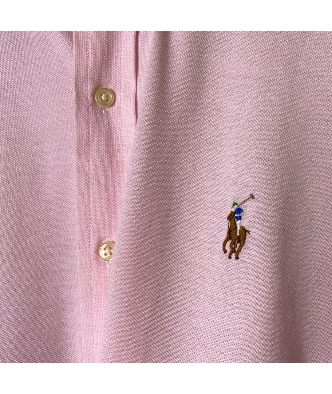 POLO RALPH LAUREN Розовая хлопковая кэжуал рубашка, фото 4