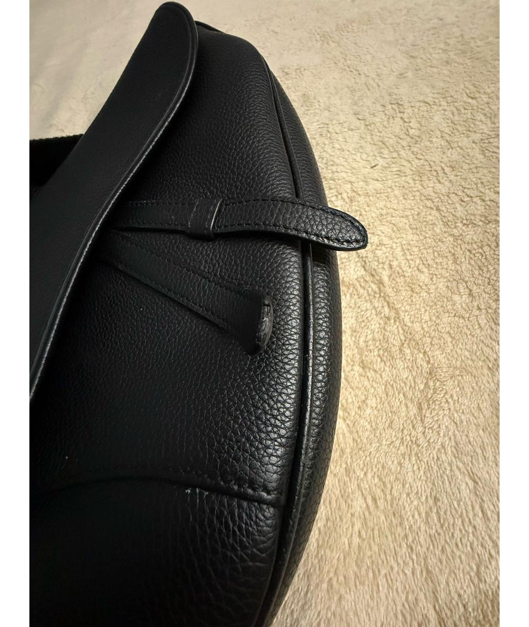 CHRISTIAN DIOR Черная кожаная сумка на плечо, фото 4