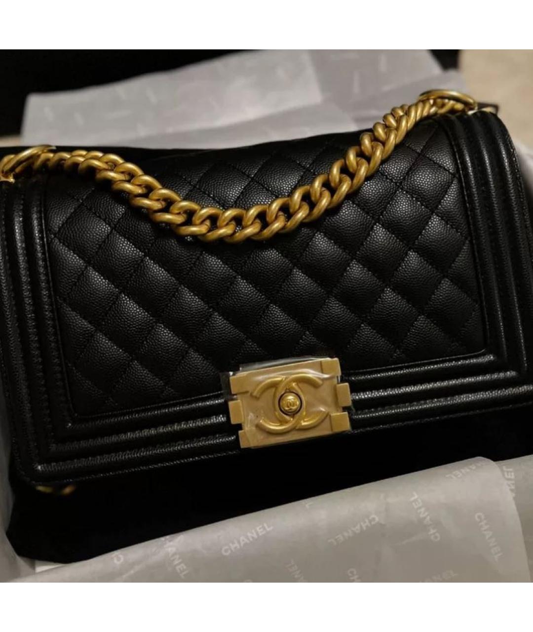 CHANEL Черная кожаная сумка через плечо, фото 4