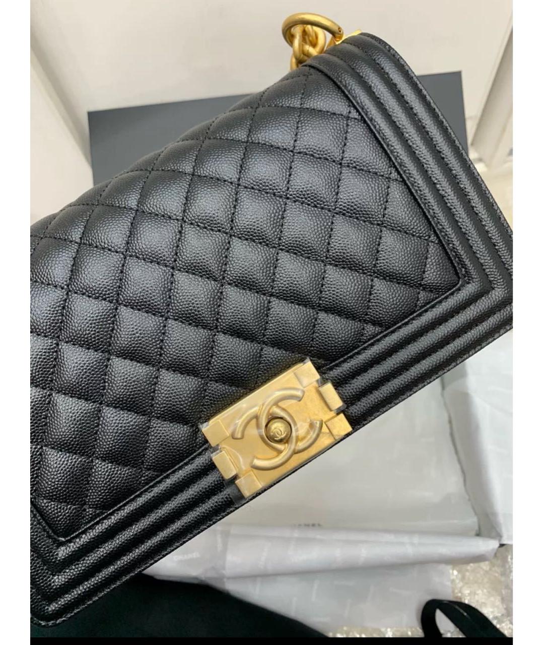 CHANEL Черная кожаная сумка через плечо, фото 2