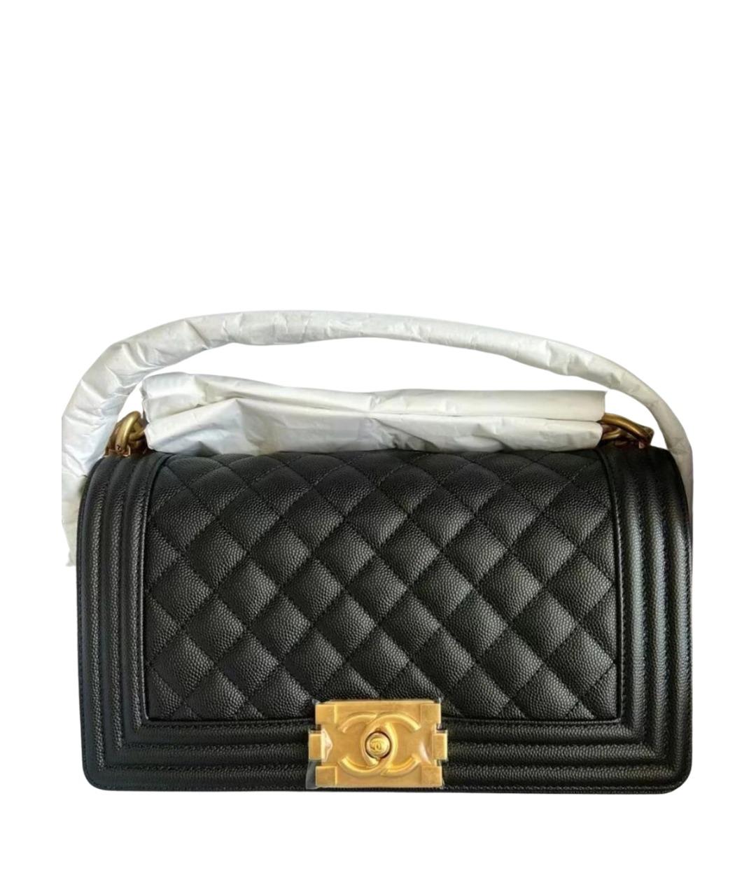 CHANEL Черная кожаная сумка через плечо, фото 1