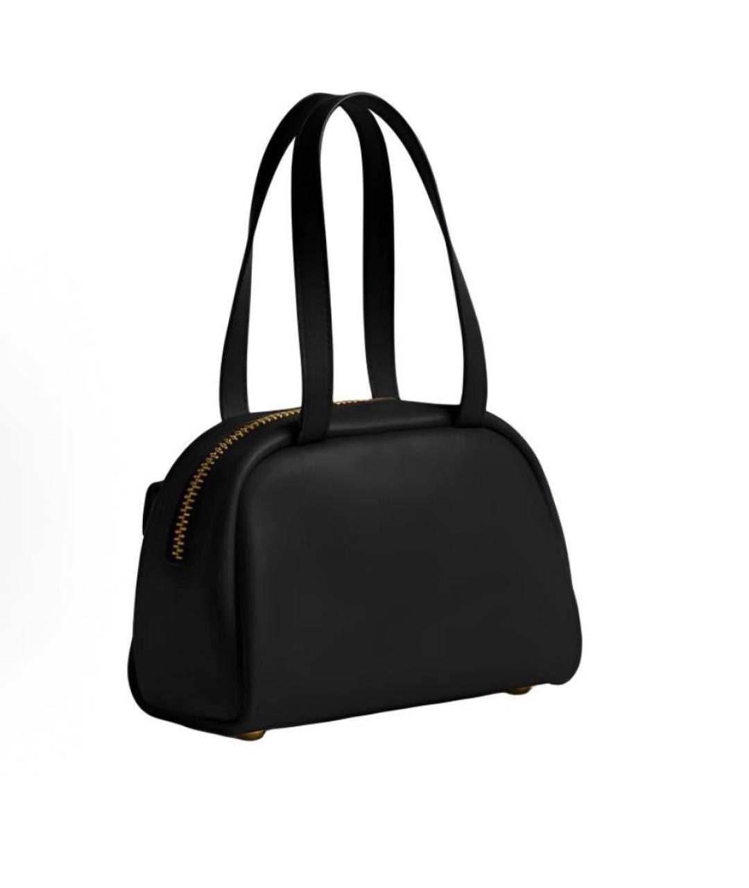 COACH Черная кожаная сумка с короткими ручками, фото 2