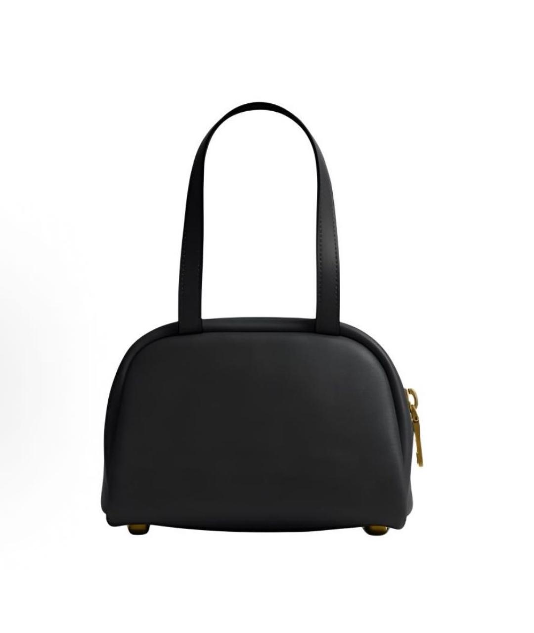 COACH Черная кожаная сумка с короткими ручками, фото 3