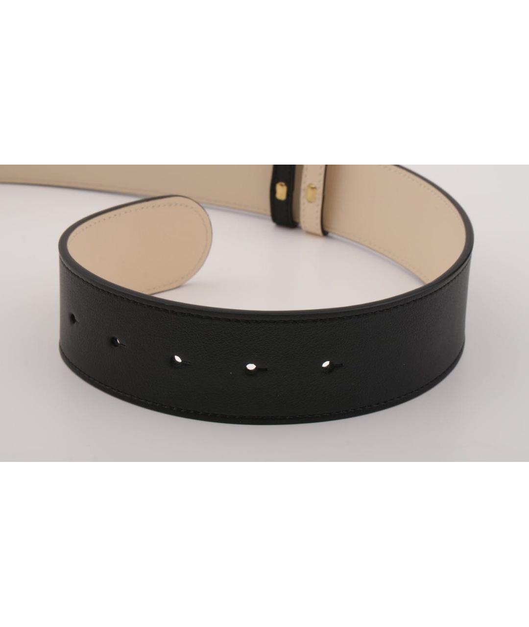 VALENTINO Черный кожаный ремень, фото 3