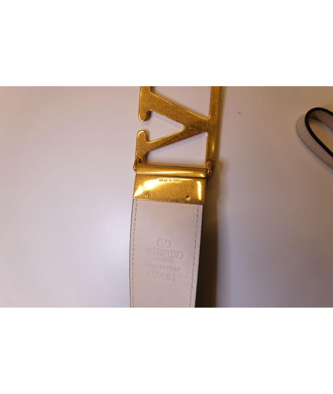 VALENTINO Черный кожаный ремень, фото 3