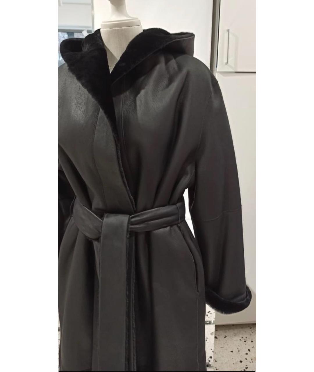 THE ROW Черная кожаная дубленка, фото 7