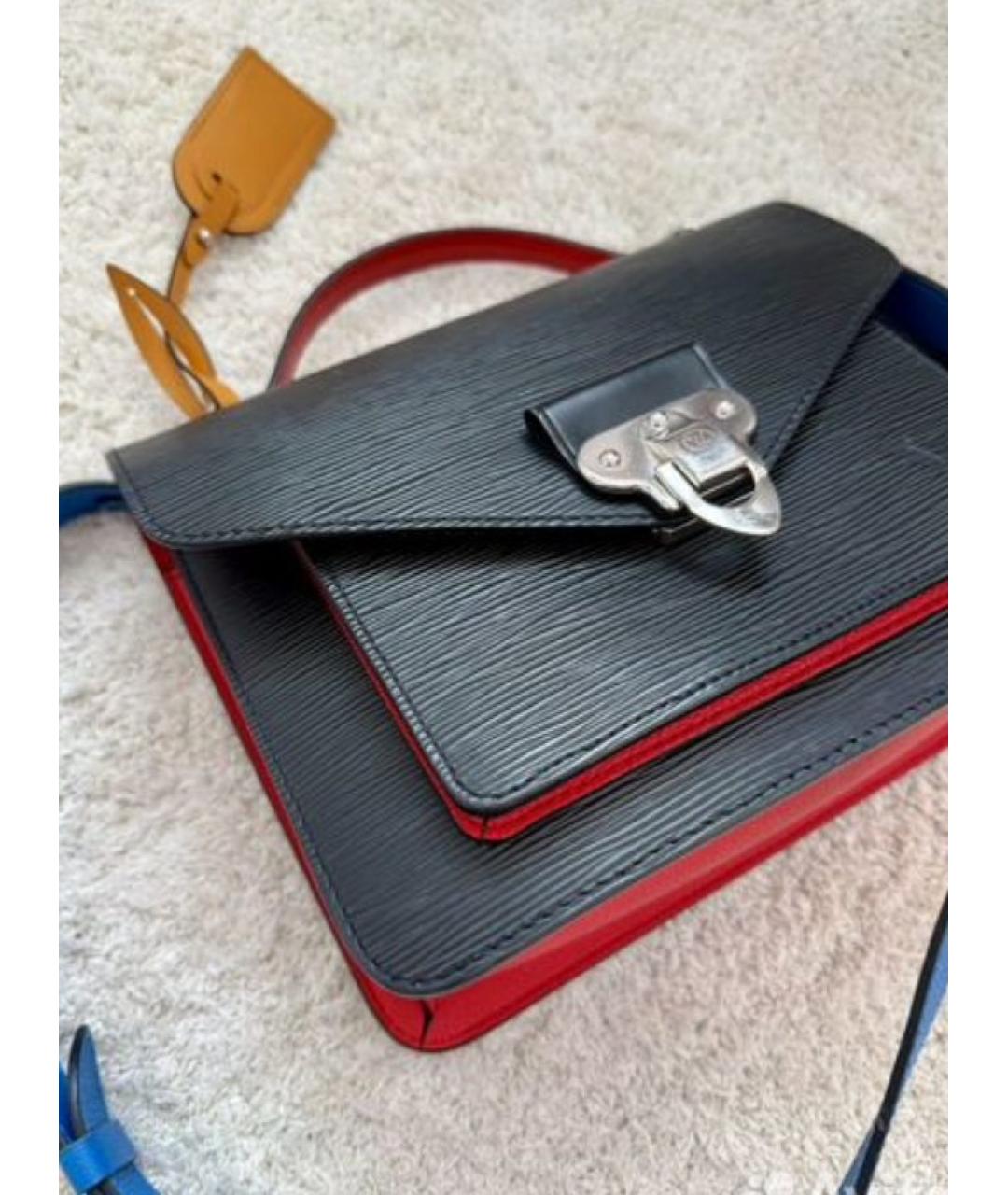 LOUIS VUITTON Черная кожаная сумка через плечо, фото 7