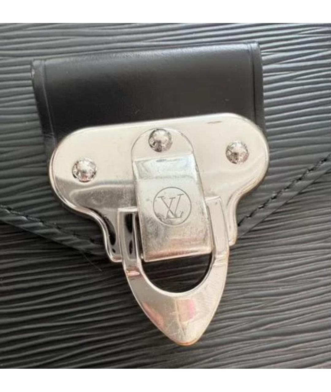 LOUIS VUITTON Черная кожаная сумка через плечо, фото 9