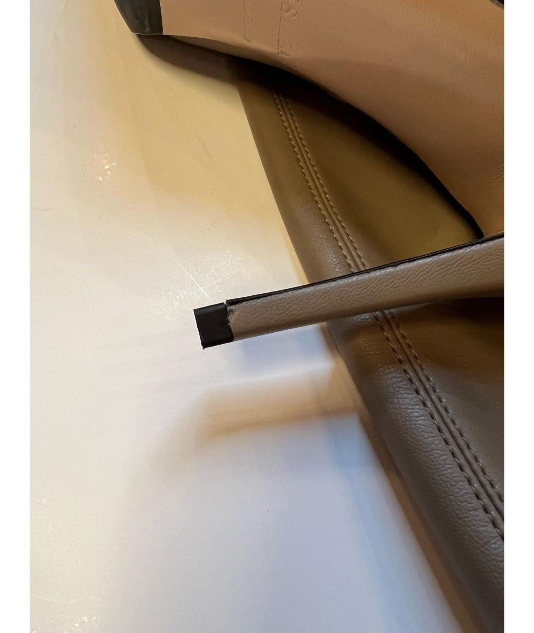 LE SILLA Бежевые кожаные ботфорты, фото 4