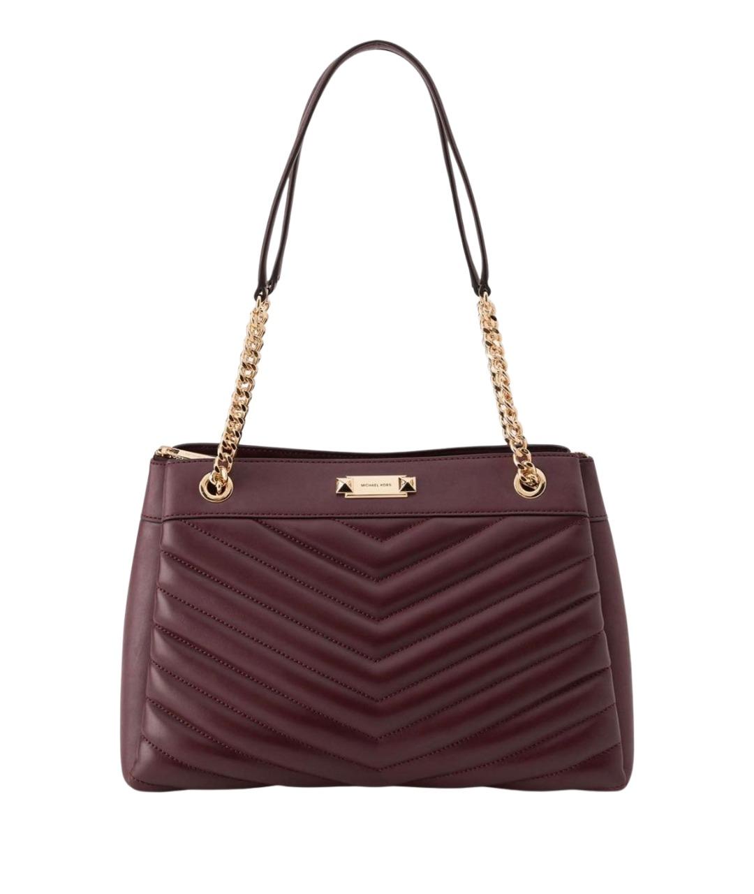 MICHAEL KORS Бордовая кожаная сумка через плечо, фото 1