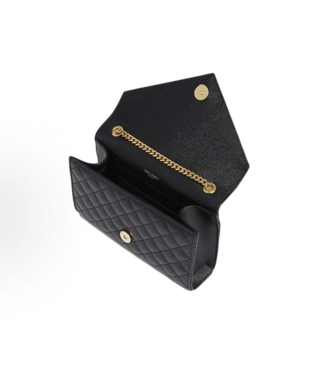 SAINT LAURENT Черная кожаная сумка через плечо, фото 6