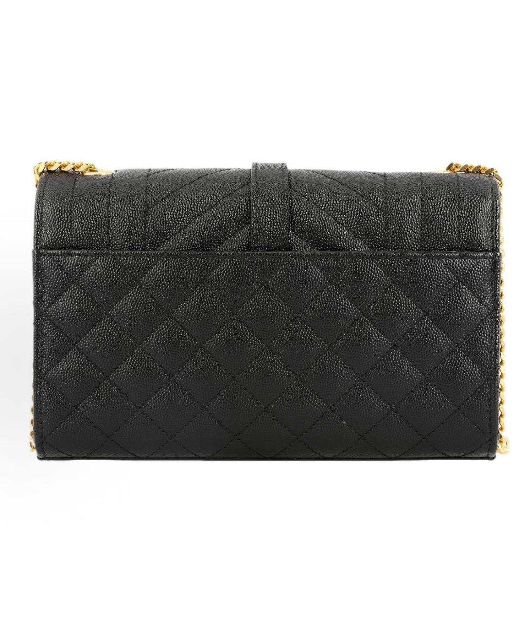 SAINT LAURENT Черная кожаная сумка через плечо, фото 4