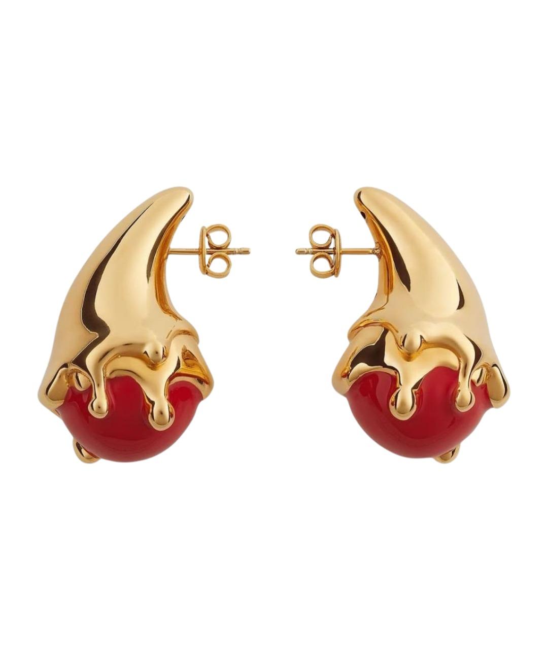 BOTTEGA VENETA Красные серебряные серьги, фото 1