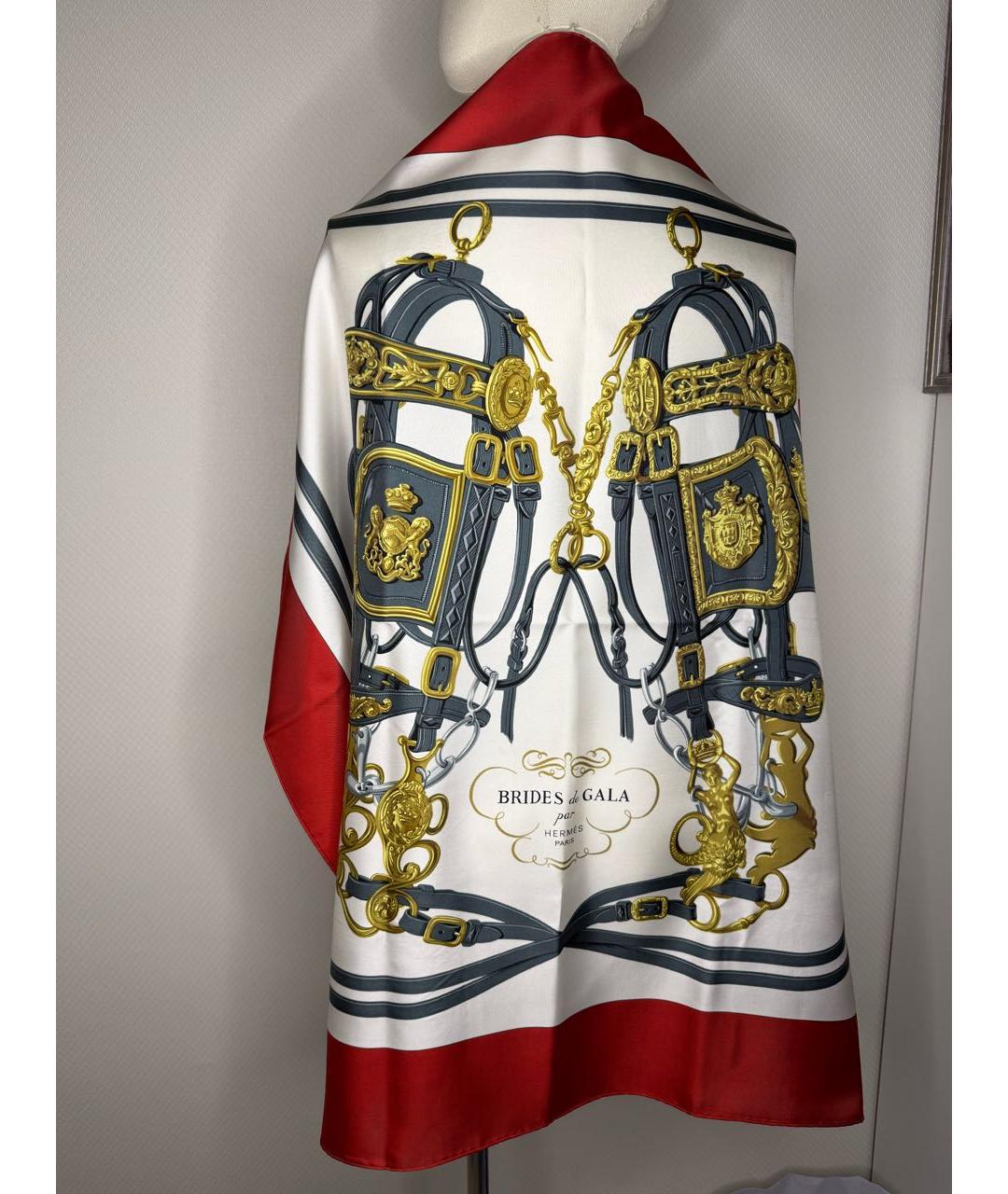 HERMES Мульти шелковый платок, фото 7