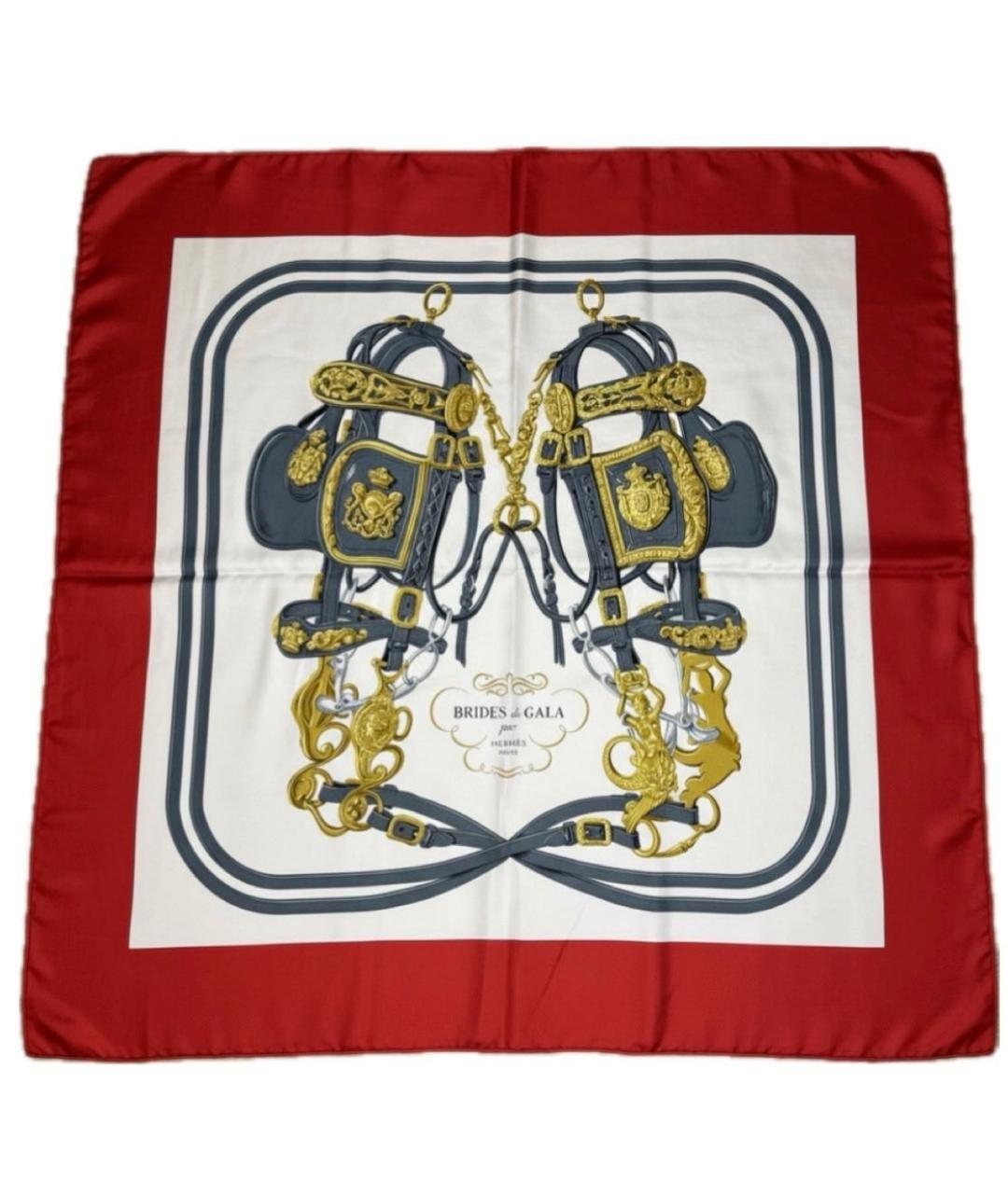 HERMES Мульти шелковый платок, фото 1