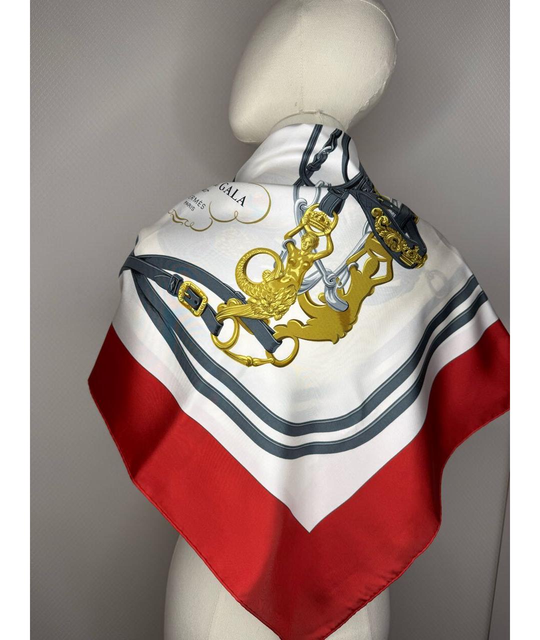 HERMES Мульти шелковый платок, фото 4