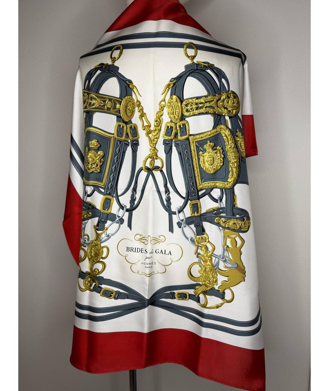 HERMES Мульти шелковый платок, фото 2