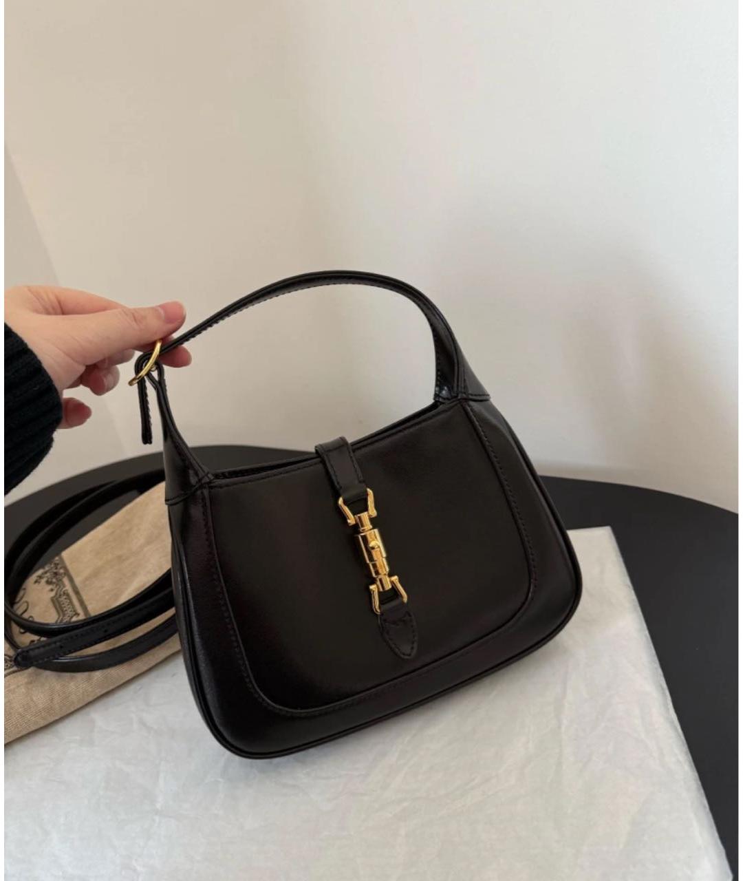 GUCCI Черная кожаная сумка через плечо, фото 2