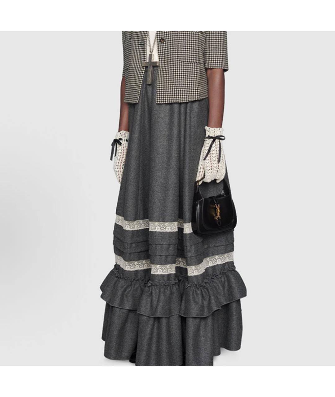 GUCCI Черная кожаная сумка через плечо, фото 5