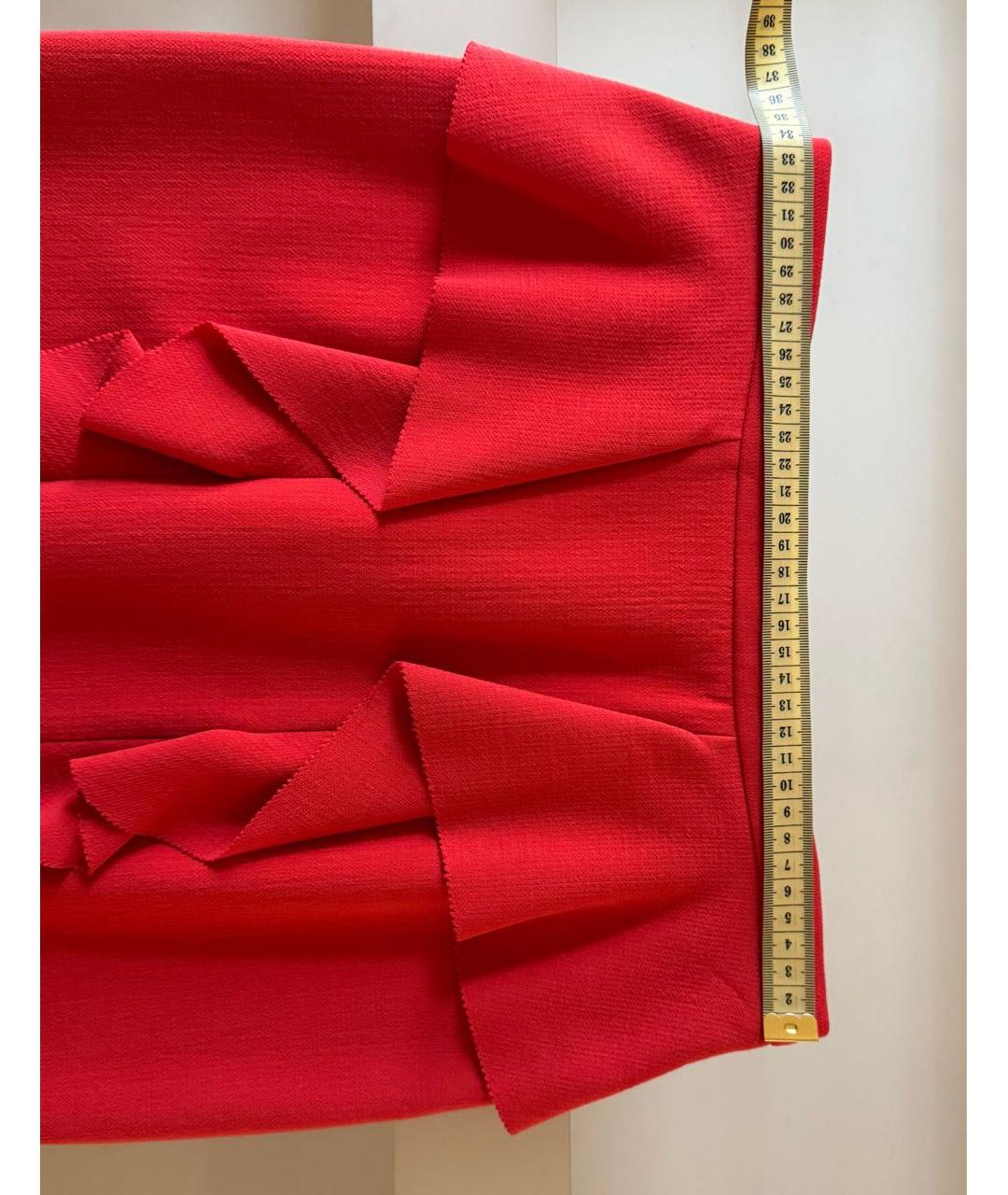 EMILIO PUCCI Коралловая шерстяная юбка миди, фото 8