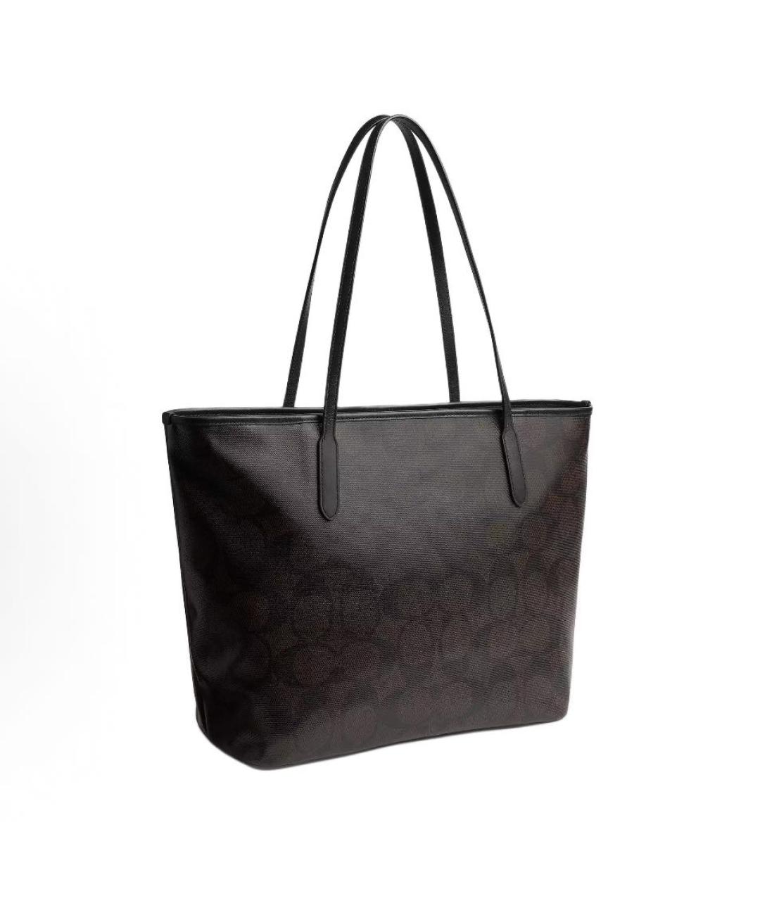 COACH Коричневая сумка с короткими ручками, фото 2