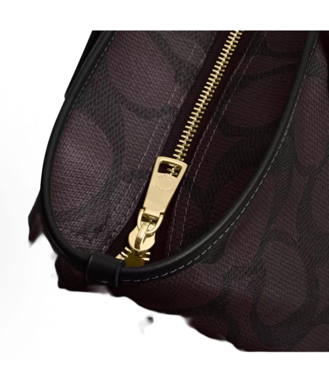 COACH Коричневая сумка с короткими ручками, фото 4