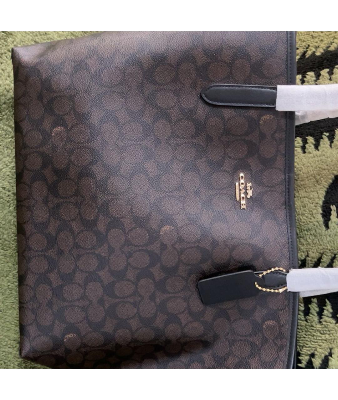 COACH Коричневая сумка с короткими ручками, фото 8
