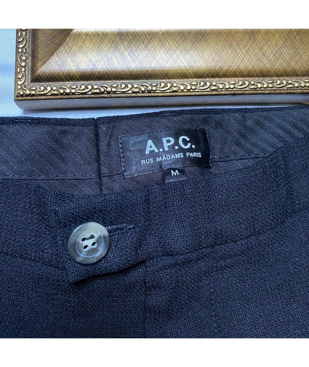 A.P.C. Черные шерстяные классические брюки, фото 7