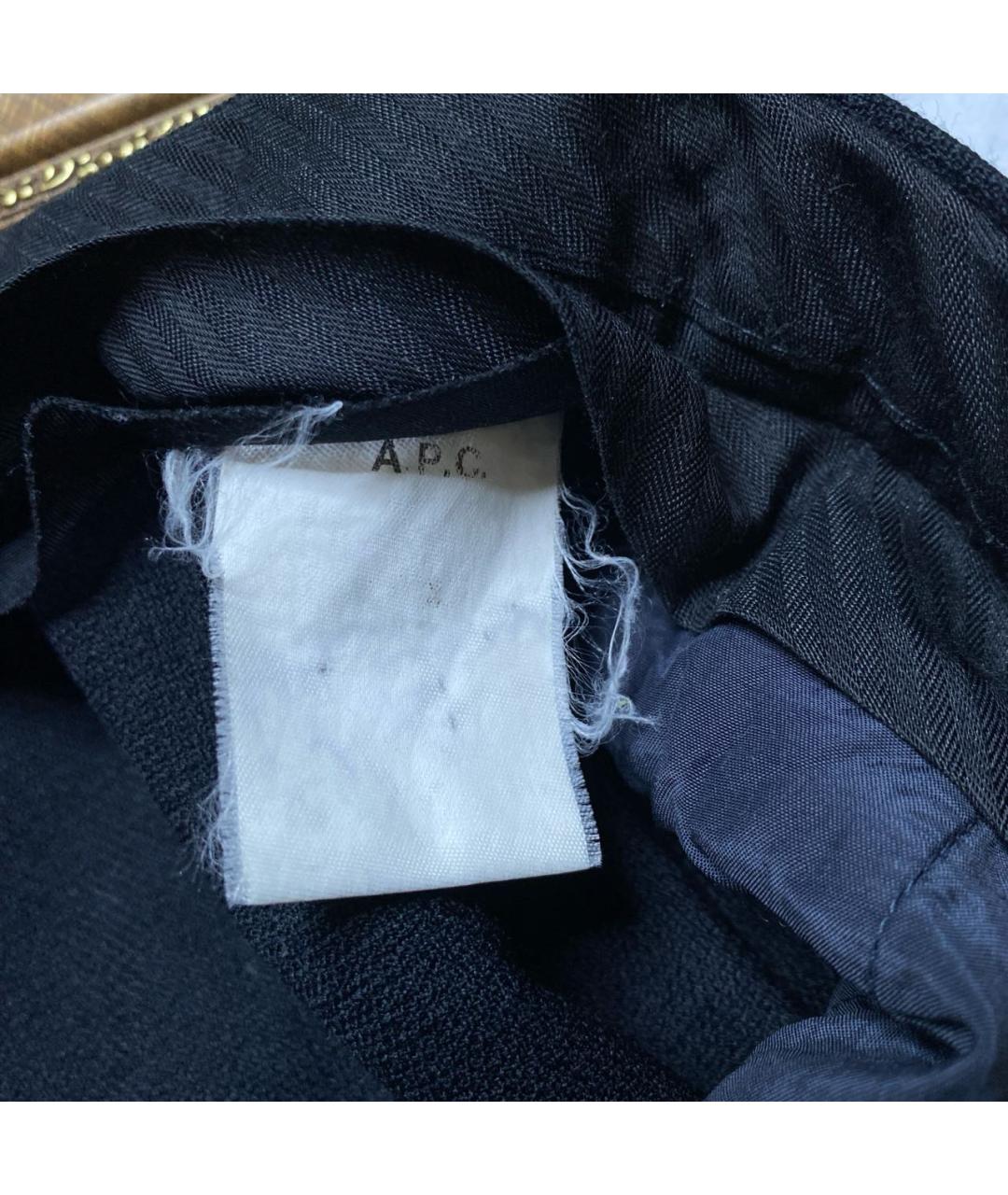 A.P.C. Черные шерстяные классические брюки, фото 8
