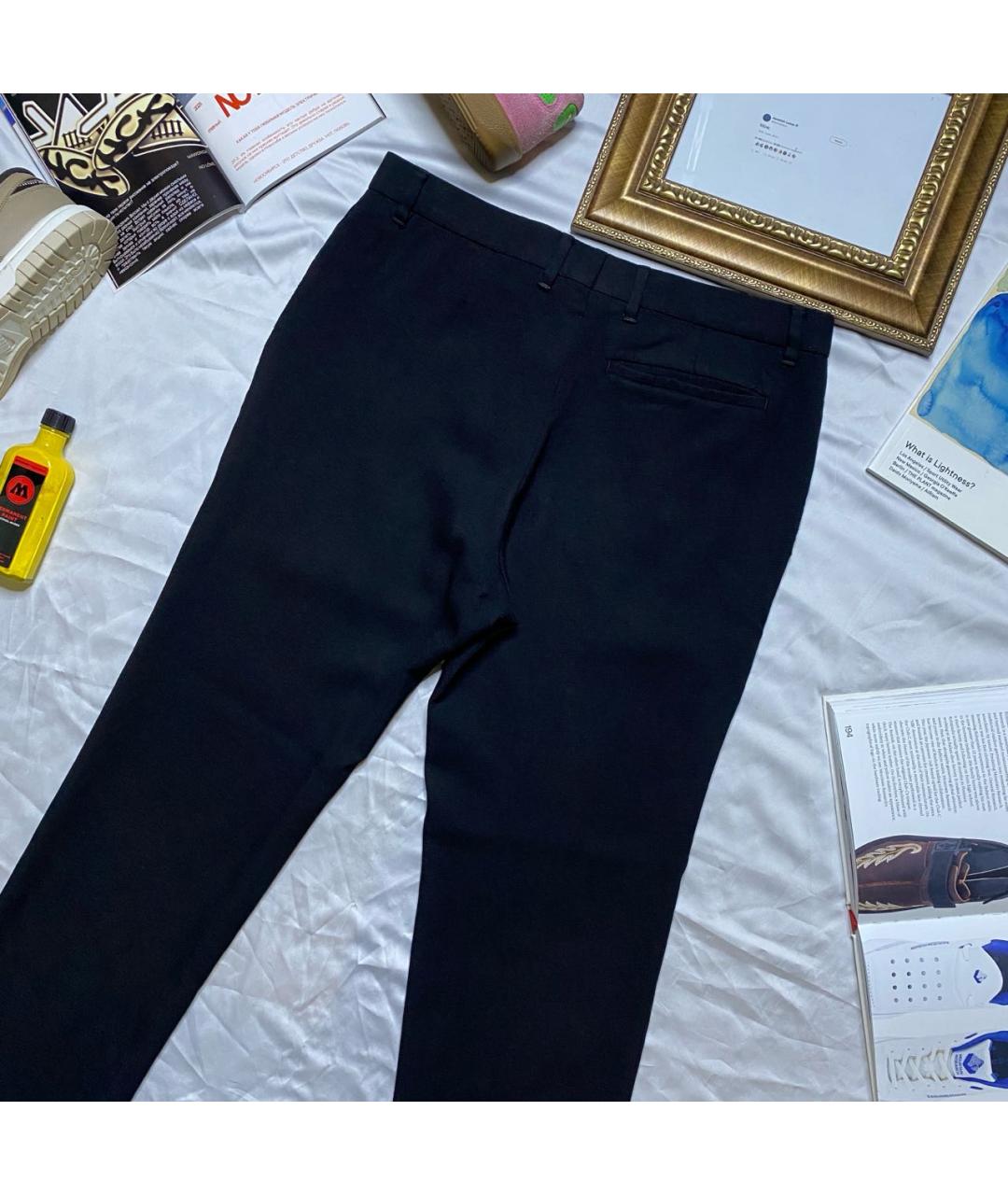 A.P.C. Черные шерстяные классические брюки, фото 3