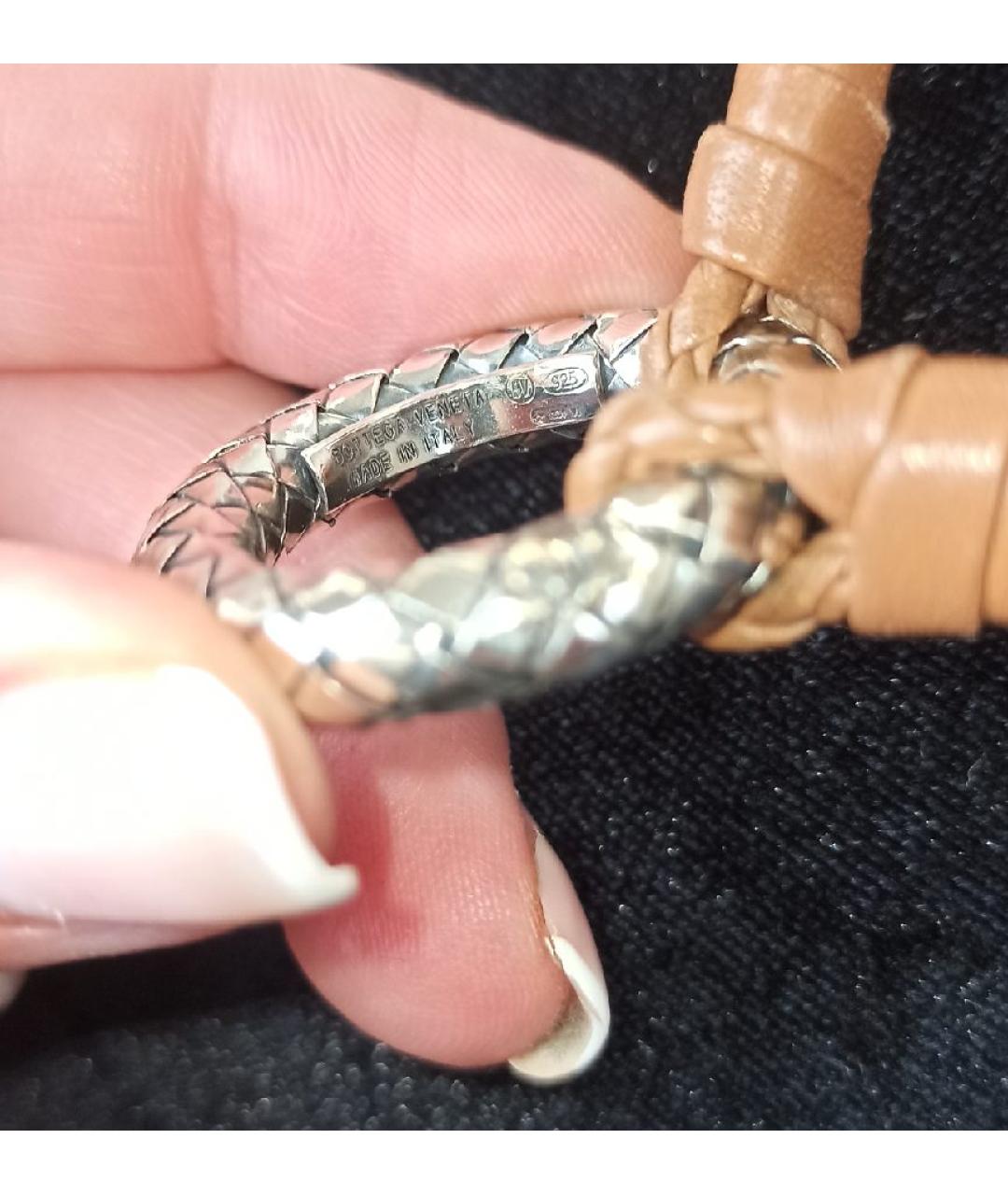 BOTTEGA VENETA Коричневое кожаное колье, фото 5