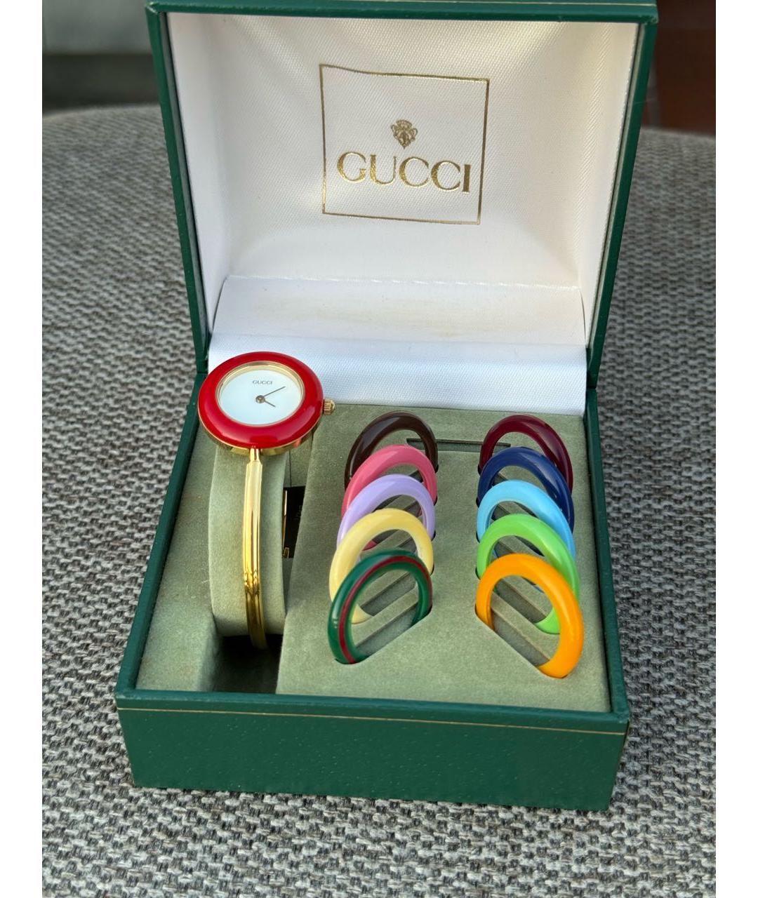 GUCCI Золотые позолоченные часы, фото 4