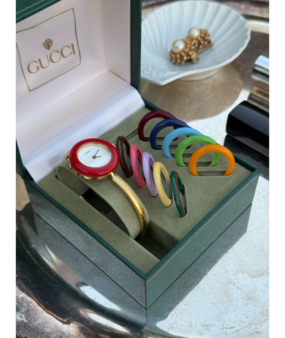 GUCCI Золотые позолоченные часы, фото 6