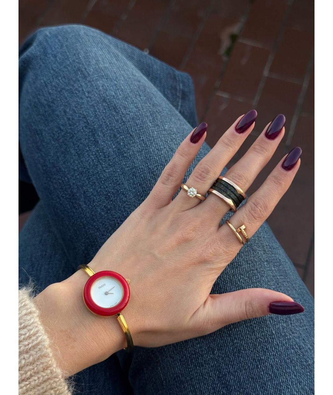 GUCCI Золотые позолоченные часы, фото 8