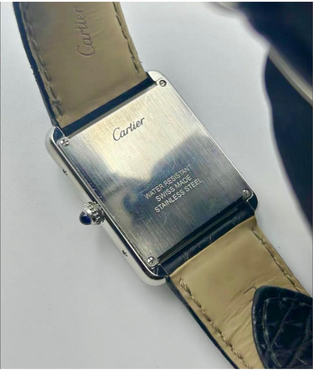 CARTIER Белые металлические часы, фото 5