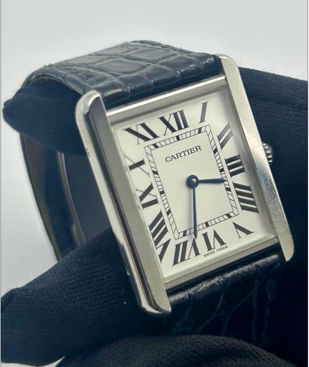 CARTIER Белые металлические часы, фото 3