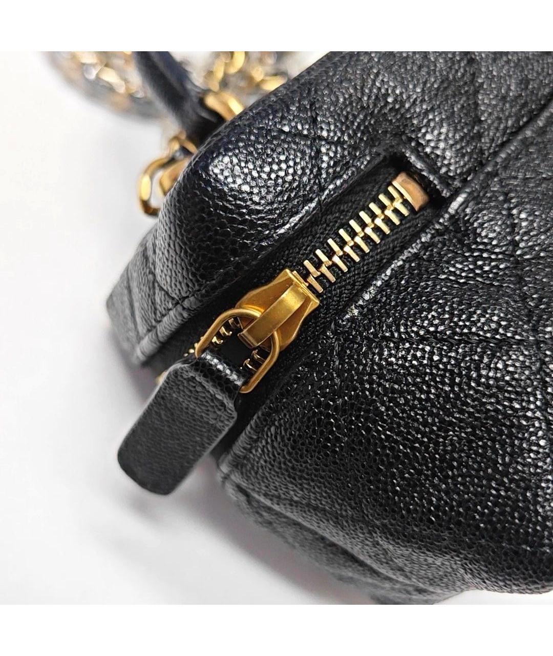 CHANEL Черная кожаная сумка через плечо, фото 6