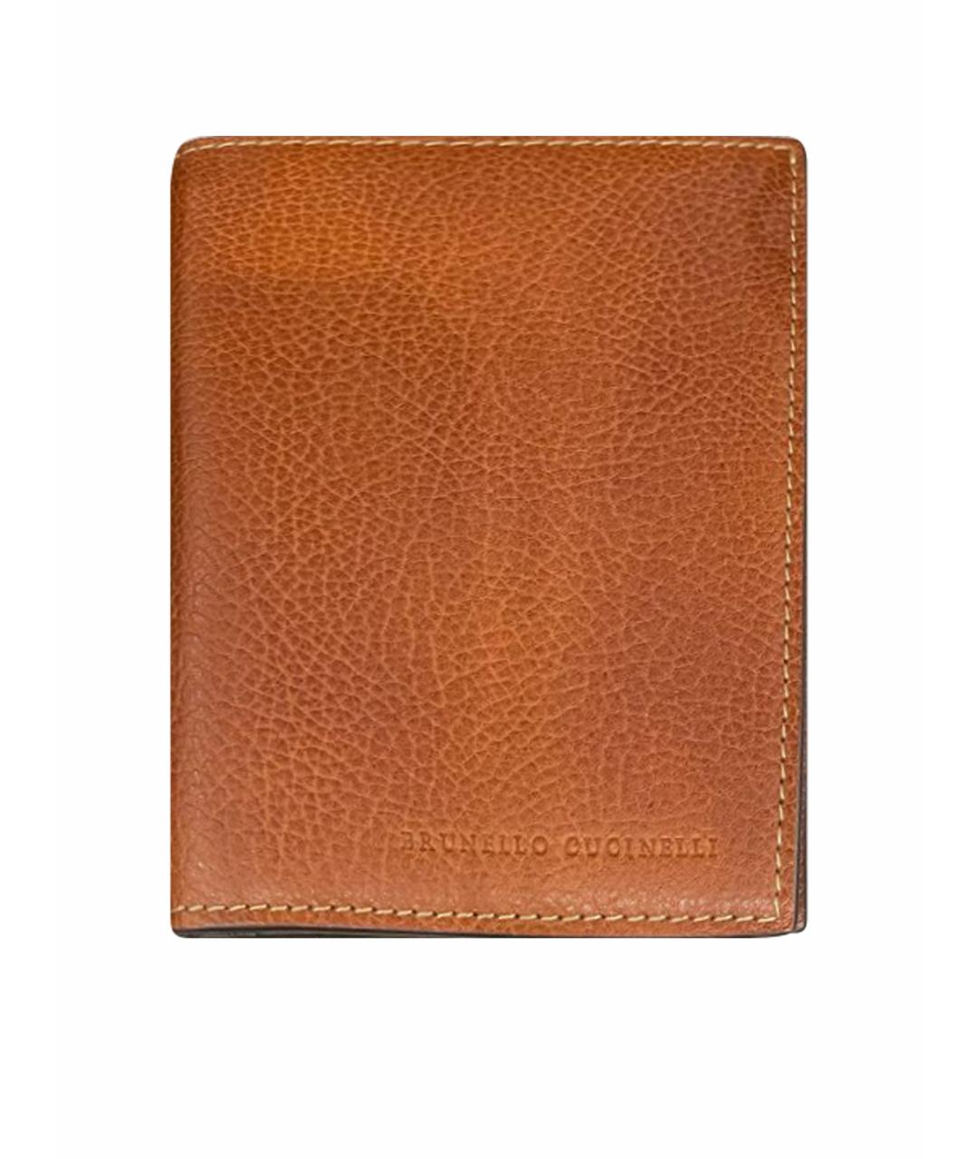 BRUNELLO CUCINELLI Коричневый кожаный кошелек, фото 1