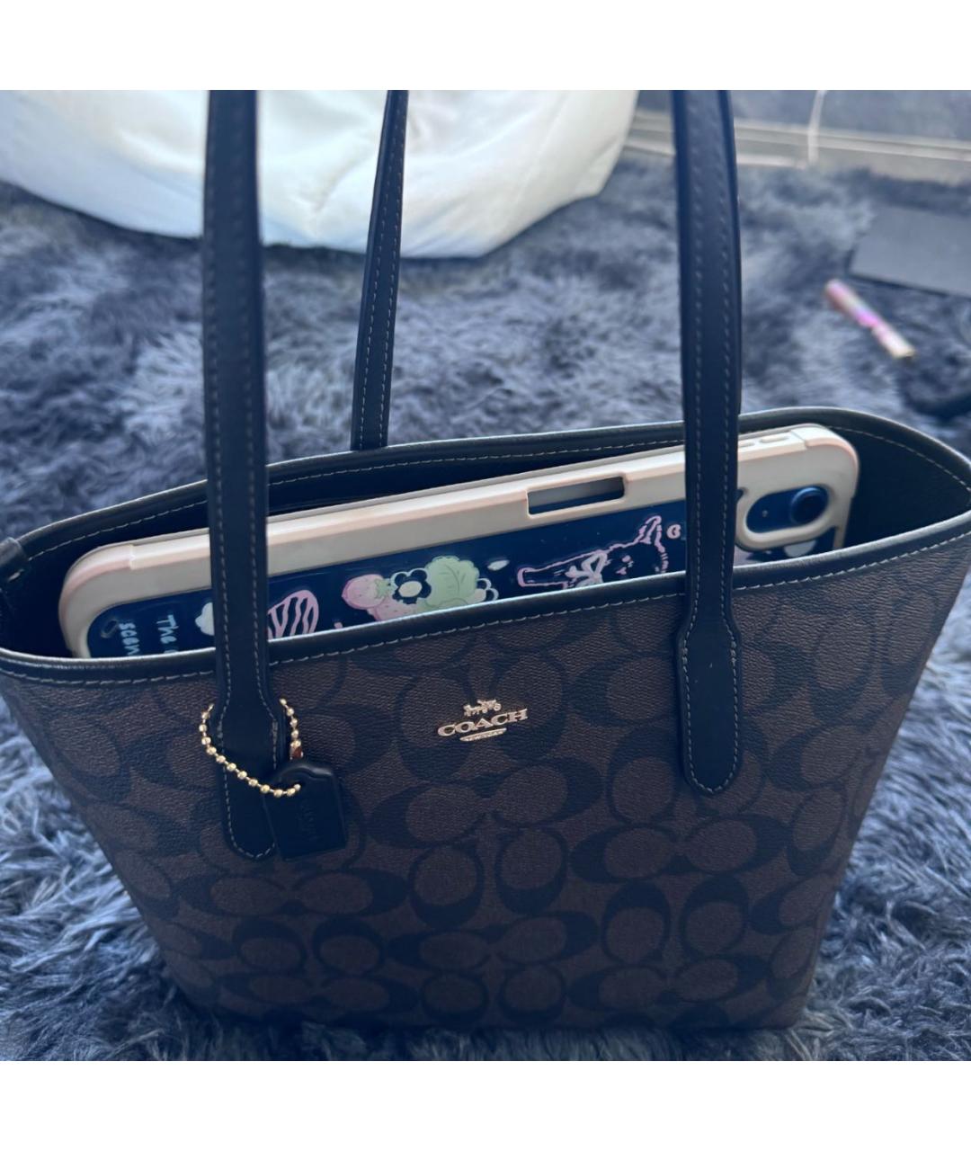 COACH Коричневая сумка тоут, фото 5