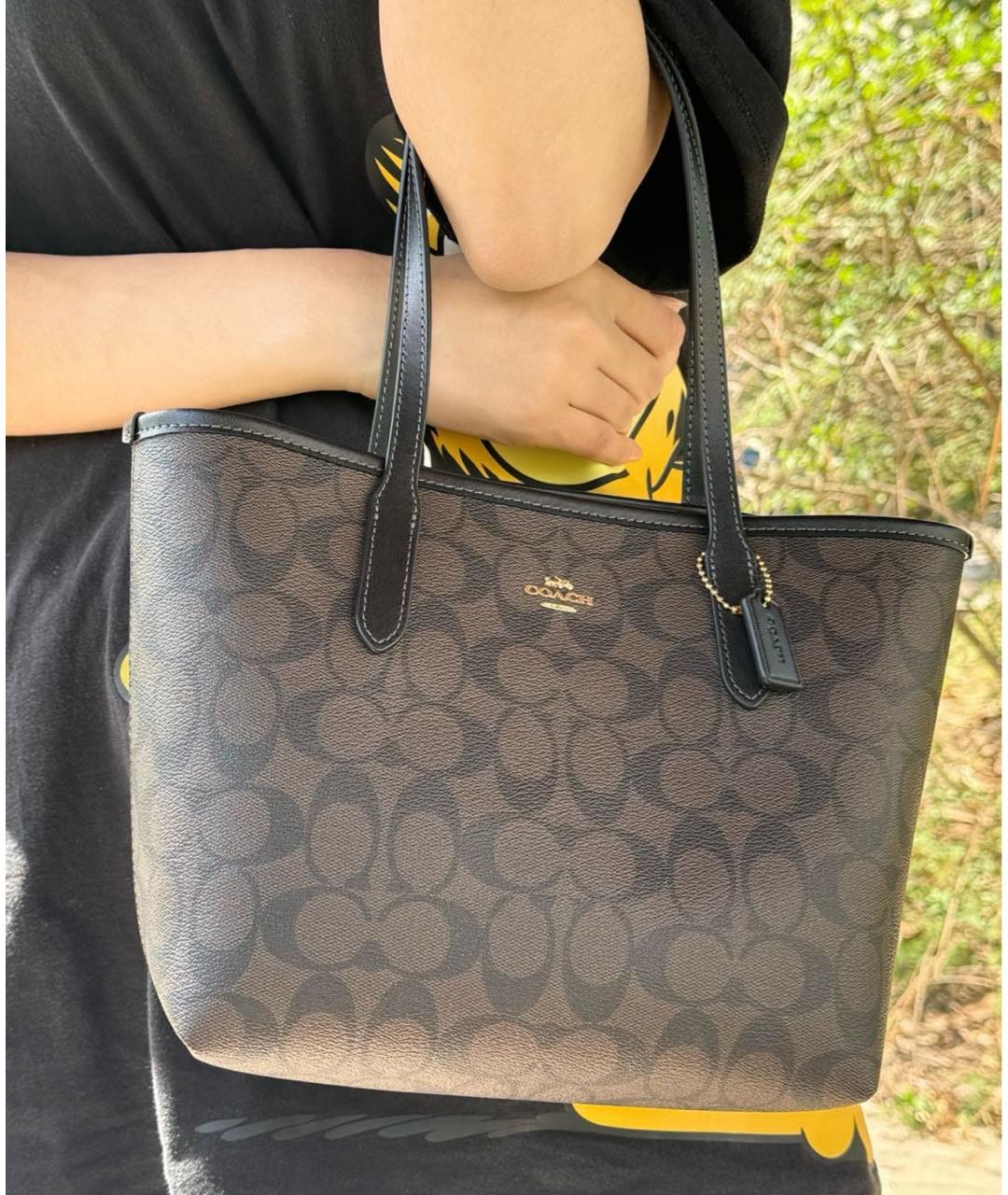 COACH Коричневая сумка тоут, фото 6