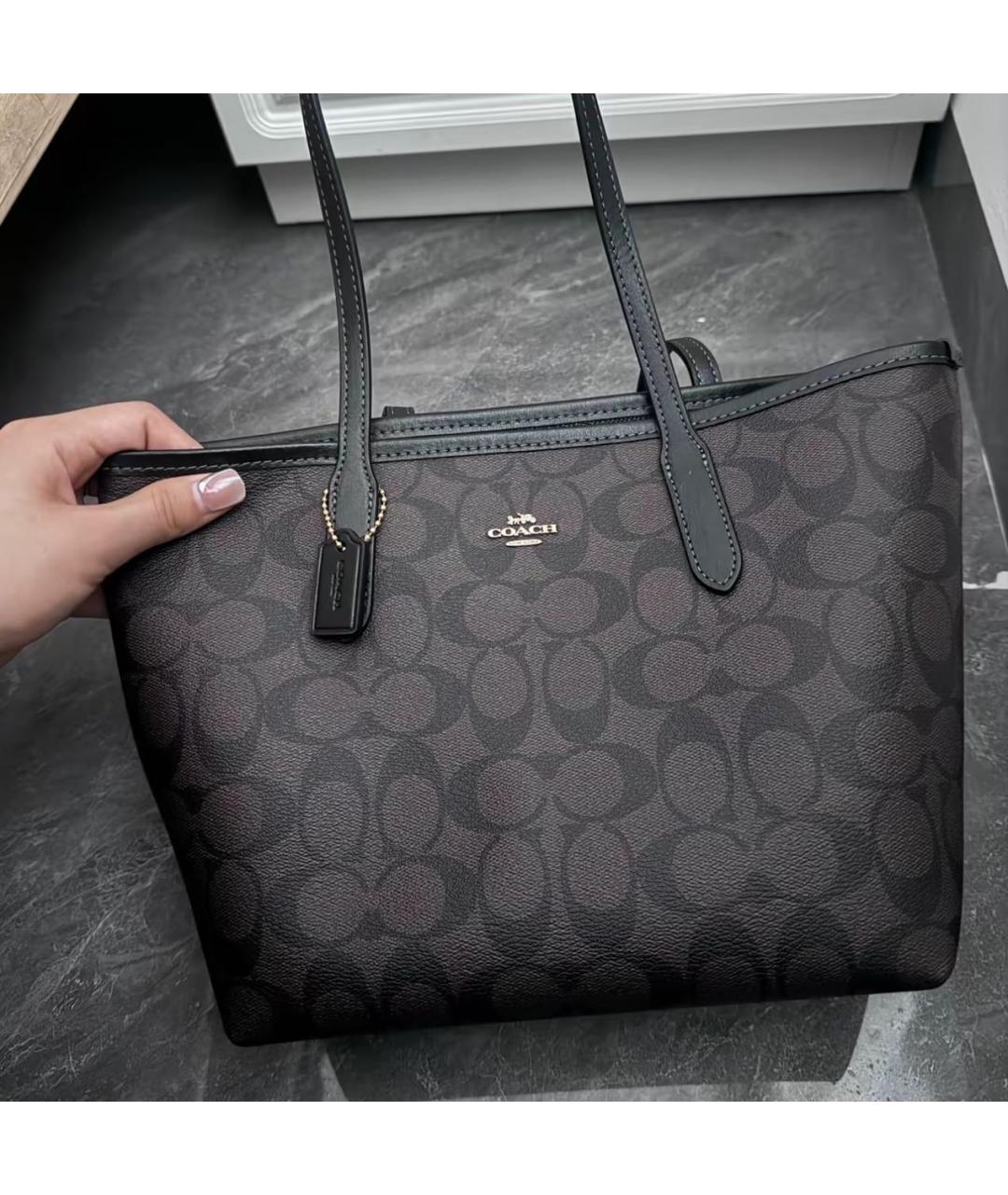 COACH Коричневая сумка тоут, фото 4