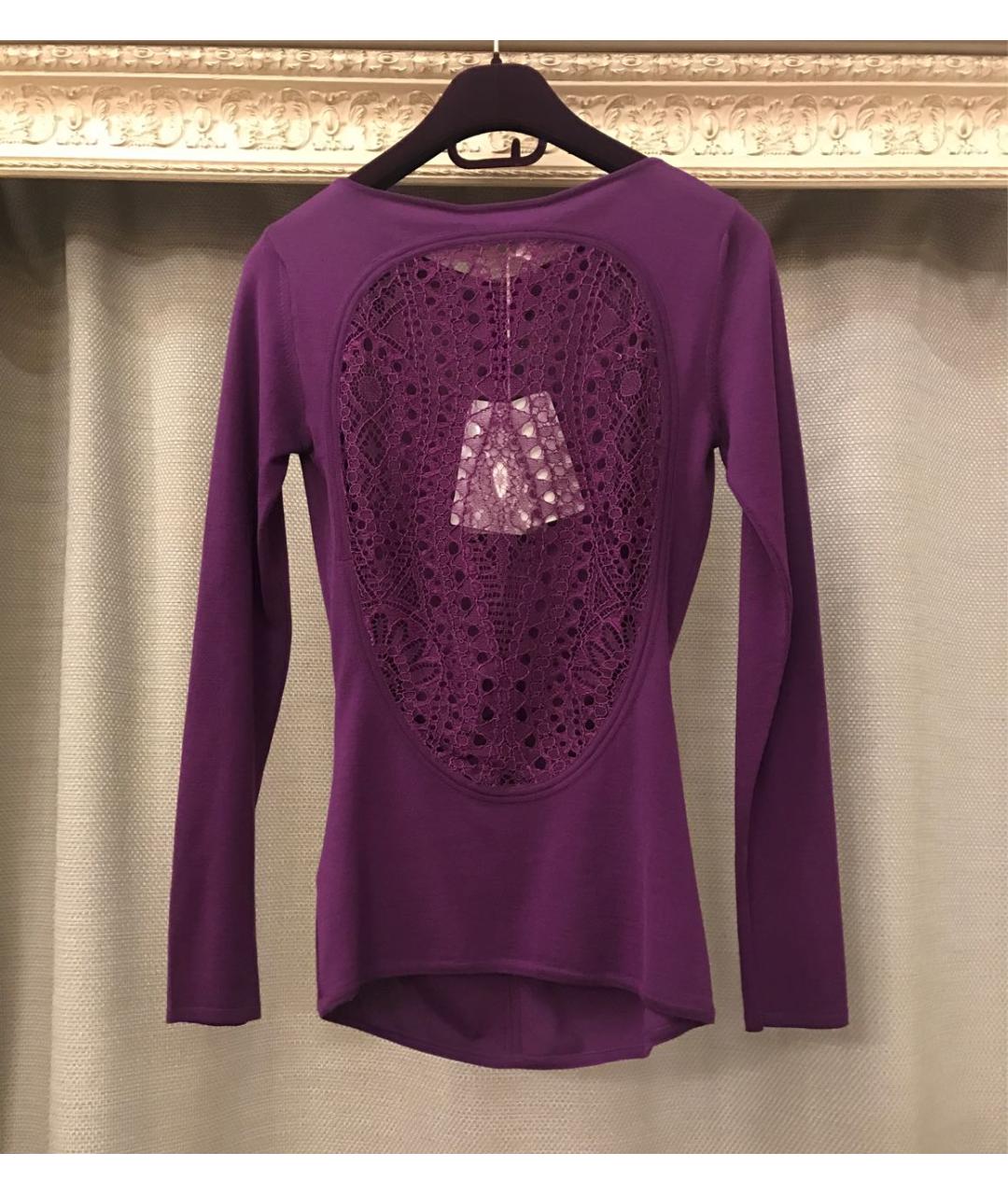 EMILIO PUCCI Фиолетовый шерстяной джемпер / свитер, фото 2