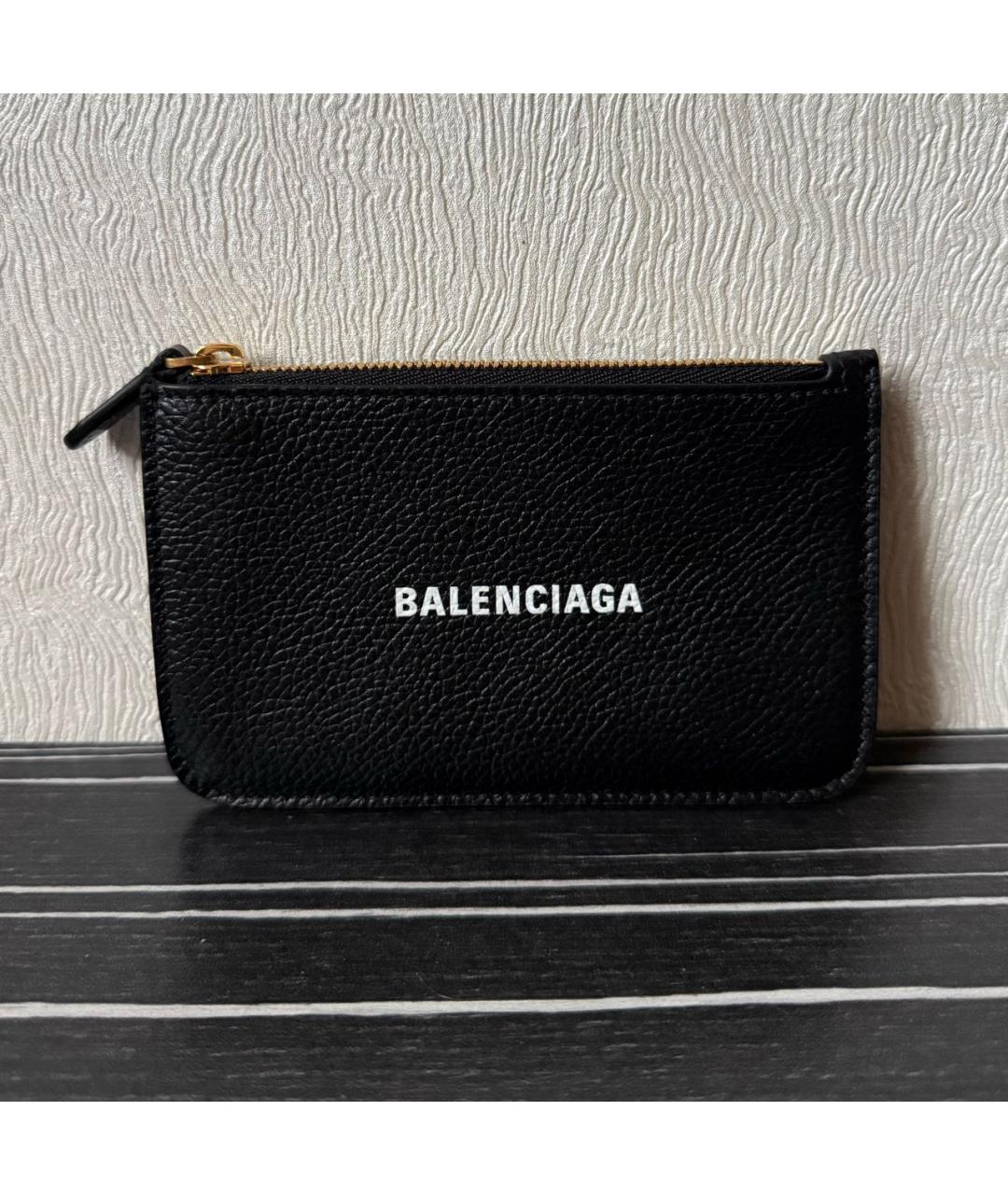 BALENCIAGA Черный кожаный кардхолдер, фото 6