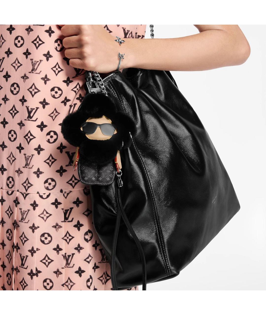LOUIS VUITTON Черный брелок, фото 4