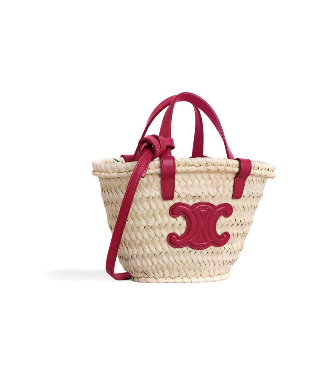 CELINE Бежевая пелетеная сумка через плечо, фото 2