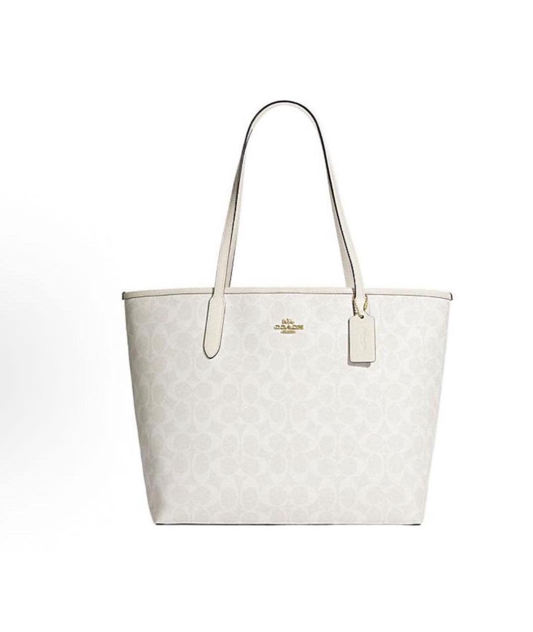 COACH Белая сумка тоут, фото 7