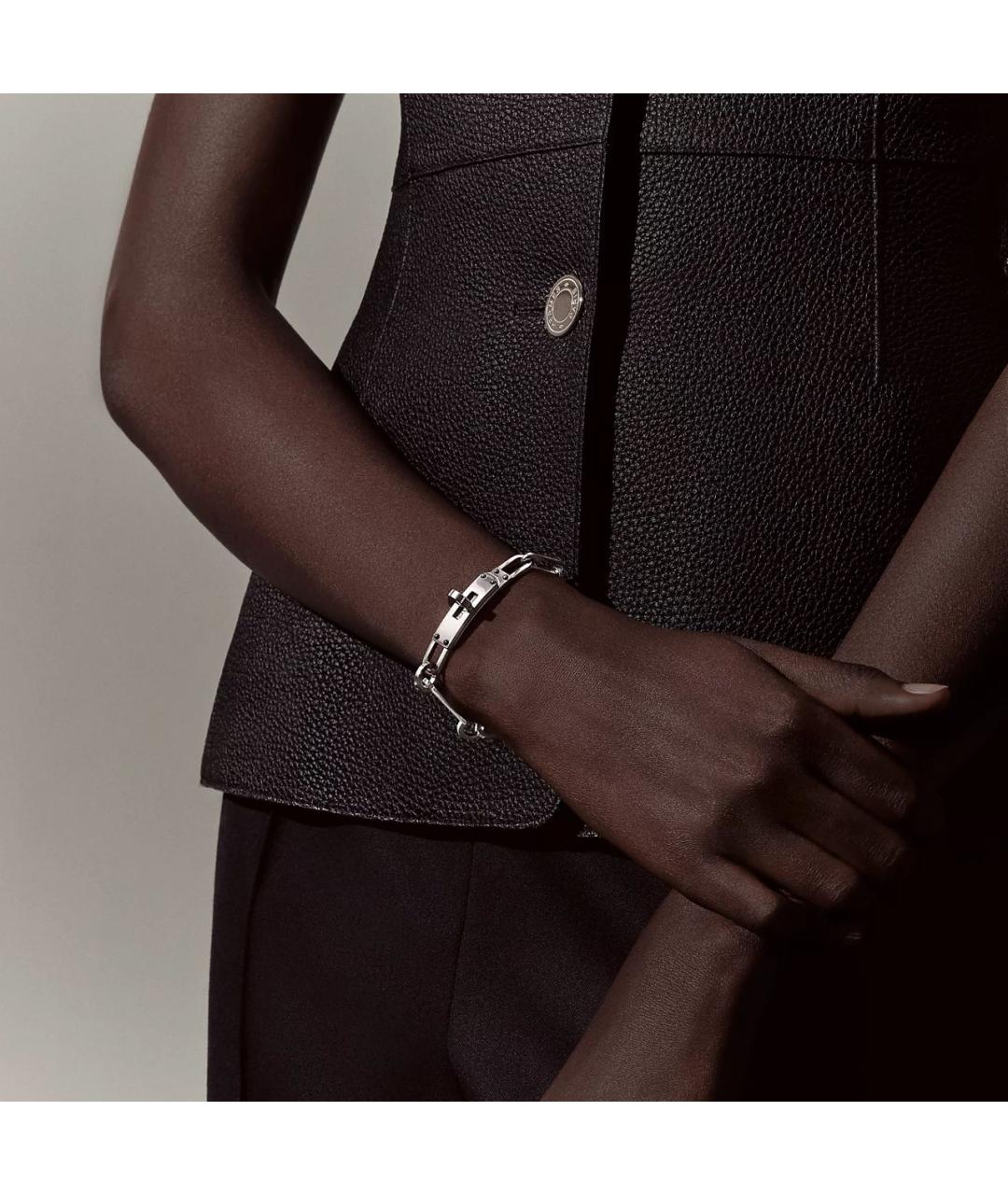 HERMES Серебрянный серебряный браслет, фото 3