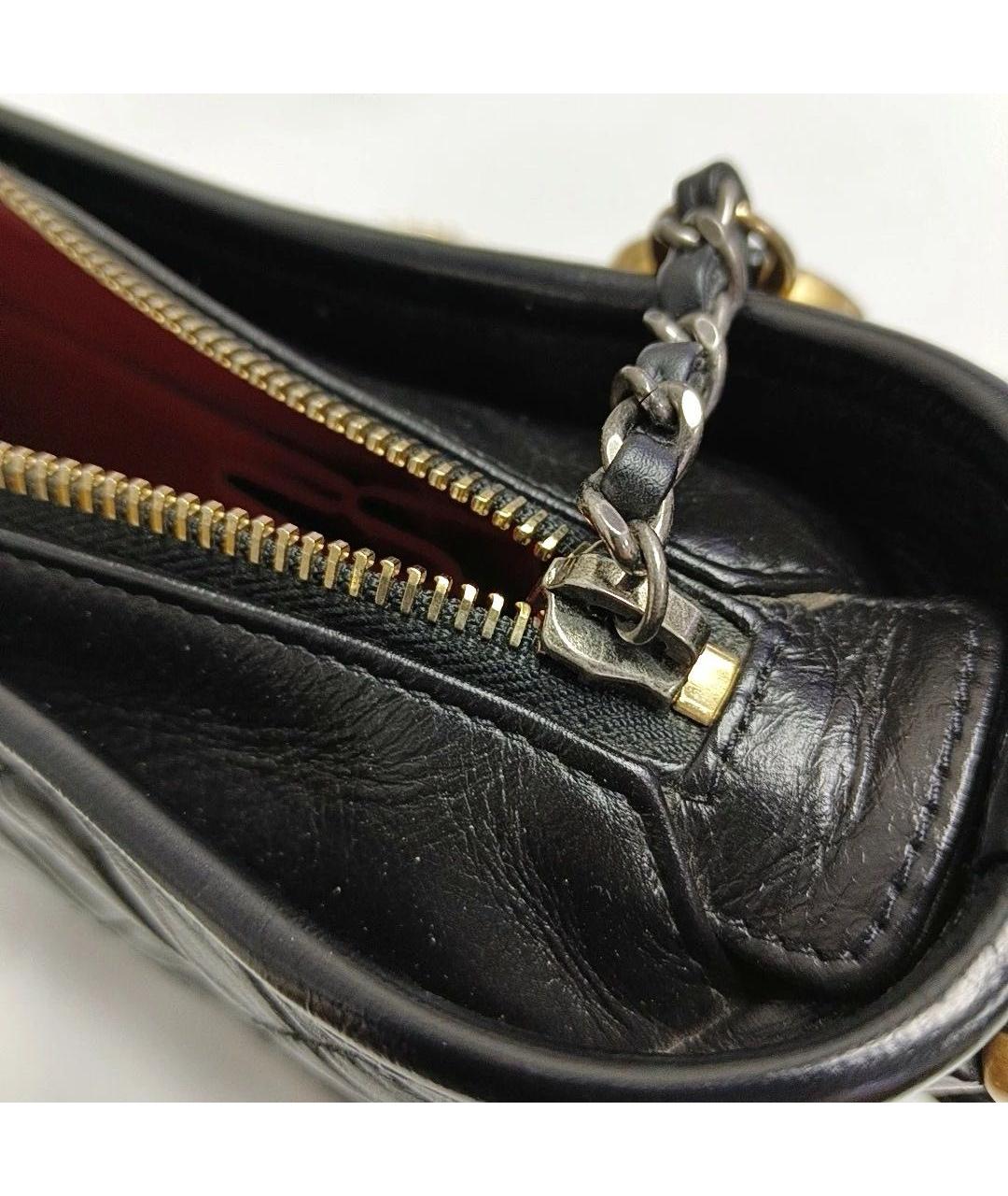 CHANEL Черная кожаная сумка через плечо, фото 8